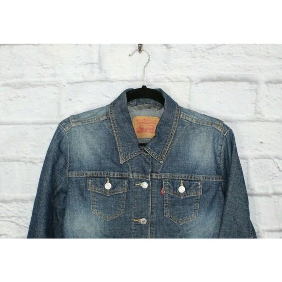 Levi Strauss & Co. Blue Denim Long Sleeves Button Front Jacket Size L - Picture 3 of 12